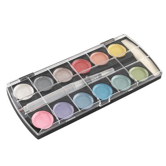 12 Renk Metalik Suluboya Boyaları